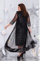Черный сарафан с сеткой | ba-01463