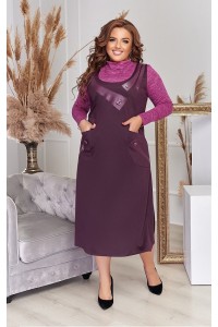 Фиолетовый костюм: гольф и сарафан | ba-01637