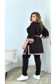 Шоколадный костюм: свободная туника и брюки | ba-01823
