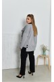Костюм: серая кофта и черные брюки | ba-01843