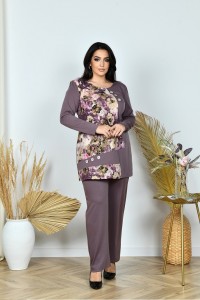 Бисквитный костюм: туника и брюки | ba-01920